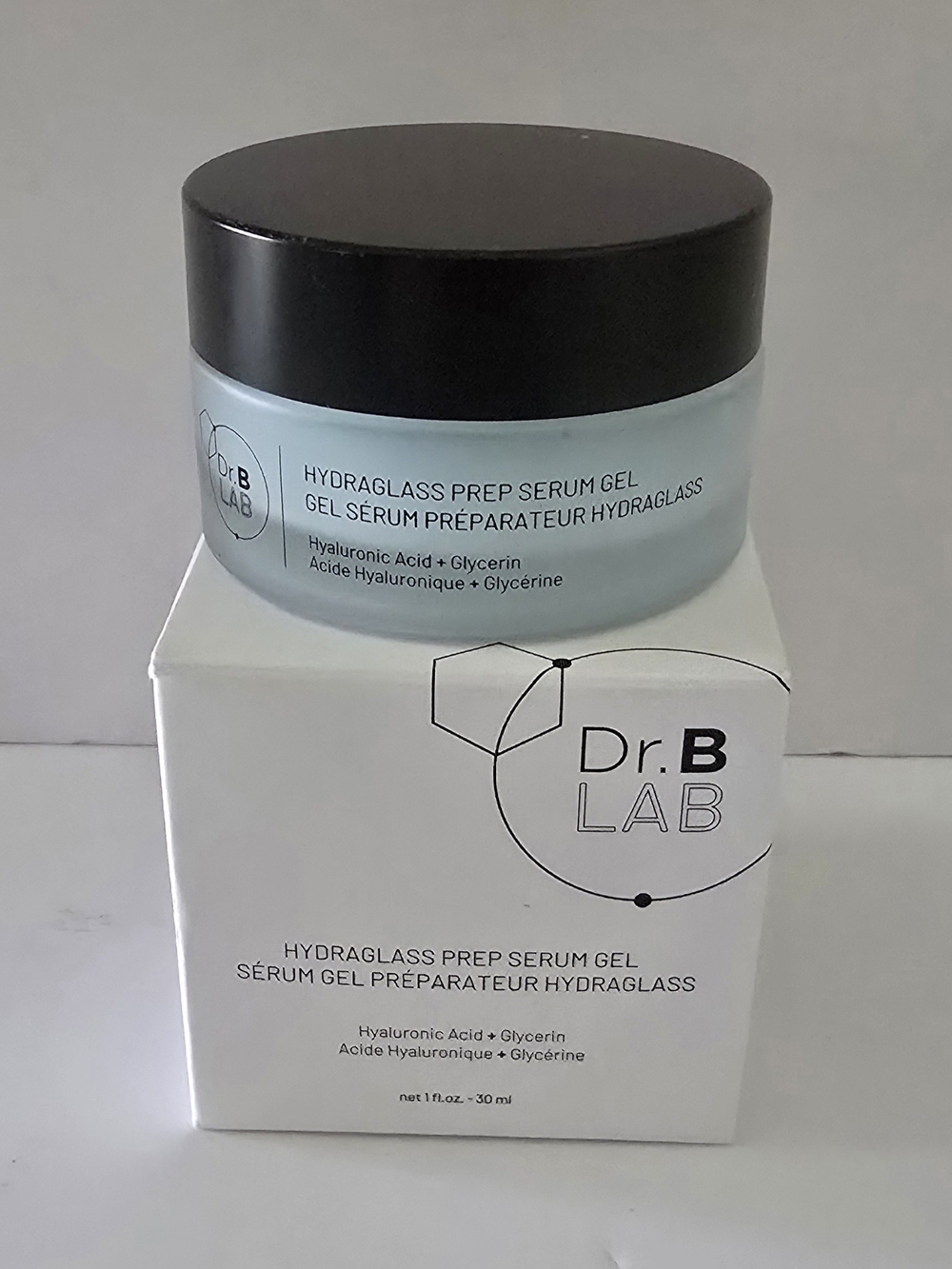 Dr B Lab Hydraglass Prep Serum Gel 1oz  New in Box